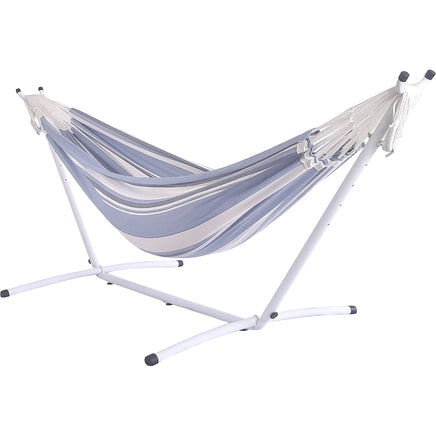 10 Ft White Universal Steel Hammock Stand & Double Size Cloud Hammock