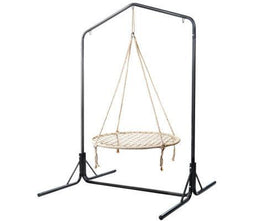 100cm Beige Nest Swing with Double Hammock Chair Stand