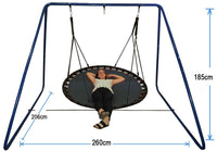 150cm Black Mat Nest Swing with Swing Set Stand