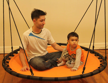 150cm Orange Mat Nest Swing with Swing Set Stand