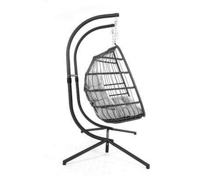 2-Person Wicker Hanging Swing Egg Chair