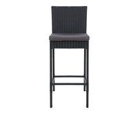 2-Piece Rattan Outdoor Bar Stools Dining Chair Bar