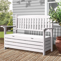 2-Seat Outdoor Storage Bench for Patio and Garden