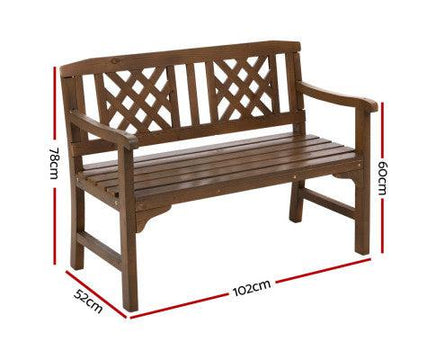 2 Seater Wooden Garden Bench