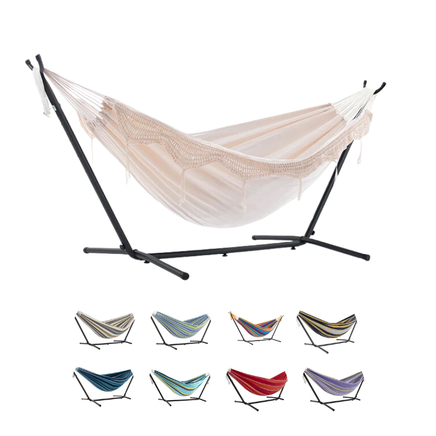 double-size-freestanding-cotton-hammock