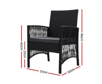 2PC Outdoor Lyra Furniture Wicker Lounge Chairs