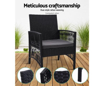 2PC Outdoor Lyra Furniture Wicker Lounge Chairs