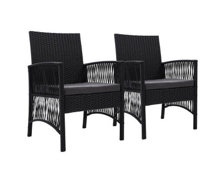 2PC Outdoor Lyra Furniture Wicker Lounge Chairs