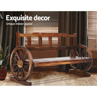 3 Seater Wooden Wagon Garden Bench Outdoor Lounge Chair