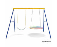 300 KG Heavy-Duty Kids Metal Swing Set Frame Outdoor Playground