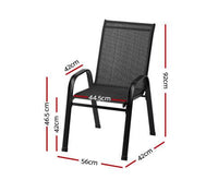 4x Stackable Bistro Lounge Chairs Outdoors