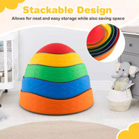 5 PCS Kids Stackable Play Non slip Stepping Stone Set