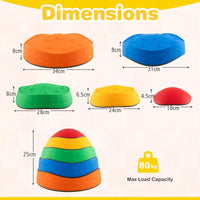 5 PCS Kids Stackable Play Non slip Stepping Stone Set