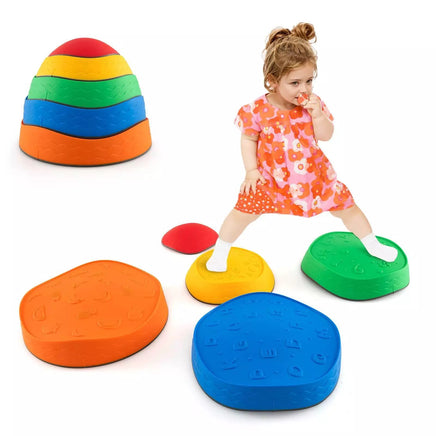 5 PCS Kids Stackable Play Non slip Stepping Stone Set