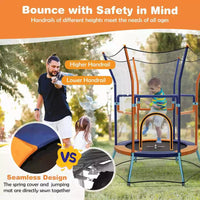 6 FT Cylindrical Kids Mini Outdoor Trampoline