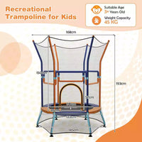 6 FT Cylindrical Kids Mini Outdoor Trampoline