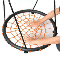 60cm Orange Round Spider Web Swing