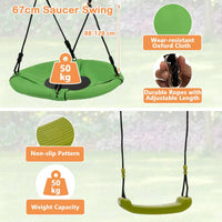 7 in 1 Kids Heavy Duty Playground Swing Set with Swing Slide and Glider