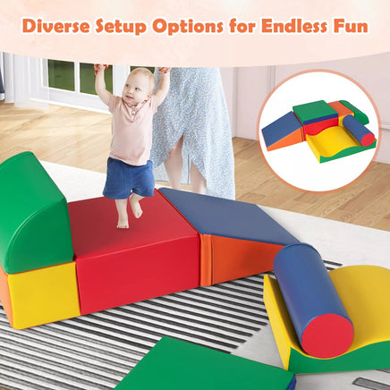 7 PCS Climbing and Crawl Play Set with Zip Cover