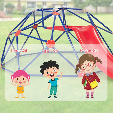 8 FT Climbing Dome with Slide Geometric Playset