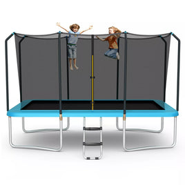 8 FT Rectangular Trampoline with Safety net and Ladder 200kg