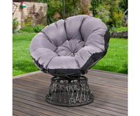 Black Papasan Wicker Patio Garden Chair