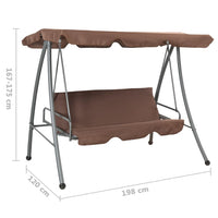 Arch Canopy Outdoor Swing Chair/bed - Coffee