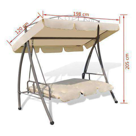 Arch Outdoor Swing Chair/Bed Canopy (Sand White)