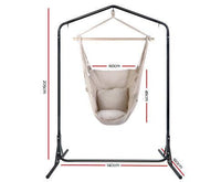 Beige Hammock Chair with Hammock Stand