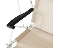 Beige Lounger 2 Seater Canopy Patio Furniture Chair