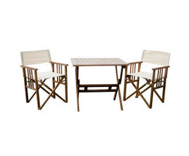 Bistro Style Folding Table and Director Chairs Set