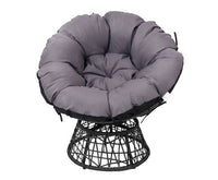 Black Papasan Wicker Patio Garden Chair