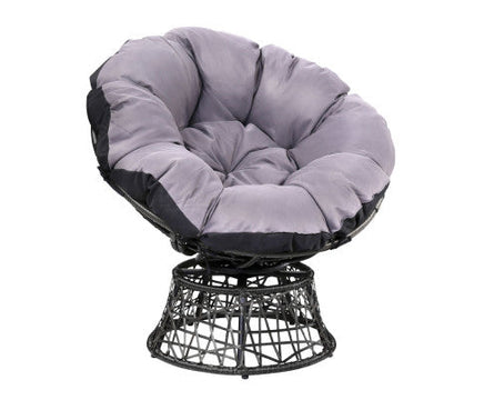 Black Papasan Wicker Patio Garden Chair