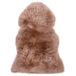 Brown Leather Highland Sheepskin Throw Rug