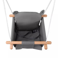 Canvas Baby Swing Wooden Hanging Swing Seat