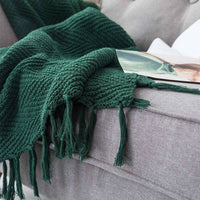 Cotton Luxury Throw Blanket with Tassels