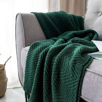 Cotton Luxury Throw Blanket with Tassels