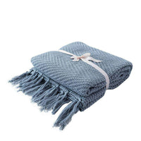 Cotton Luxury Throw Blanket with Tassels