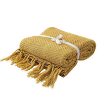 Cotton Luxury Throw Blanket with Tassels