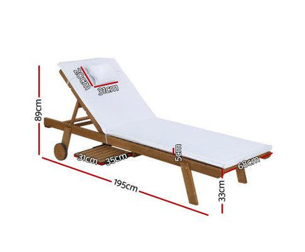 Day Bed Twin Patio Set in White