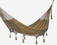 Deluxe King Outdoor Cotton Hammock in Cedar