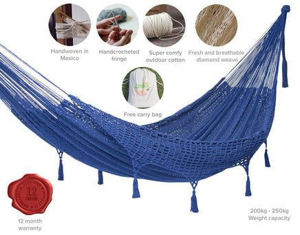 Deluxe Queen Outdoor Cotton Hammock