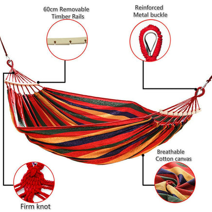 Double Camping Travel Beach Hammock