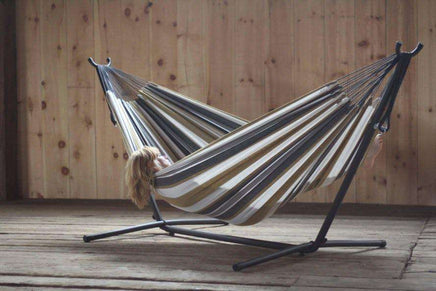 Double Cotton Hammock with Stand (Desert Moon)