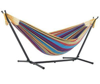 Double Cotton Hammock with Stand (Tropical)