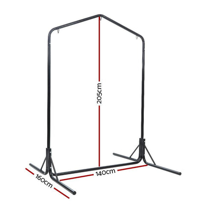 Double Hammock Chair Stand Steel Frame 2 Person Outdoor Heavy Duty 200KG