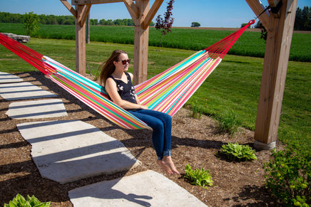 Double Size Brazilian Hammock in Salsa Colour