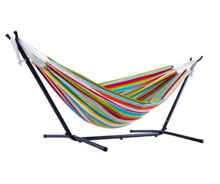 Polyester Double Hammock with Stand in Ciao Colour (2.7 m)