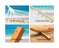 Double Tassel Hammock with Wooden Hammock Stand