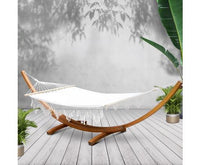 Double Tassel Hammock with Wooden Hammock Stand